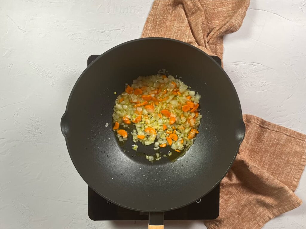 Sofreír las verduras