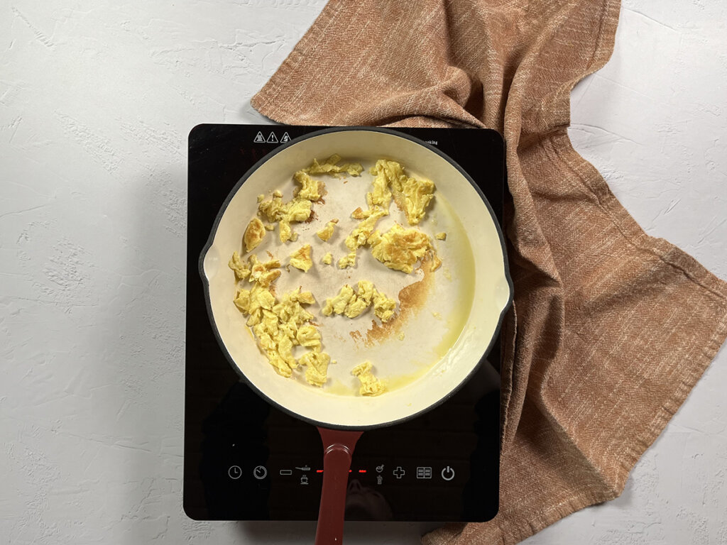 arroz frito con gambas paso 1 tortilla