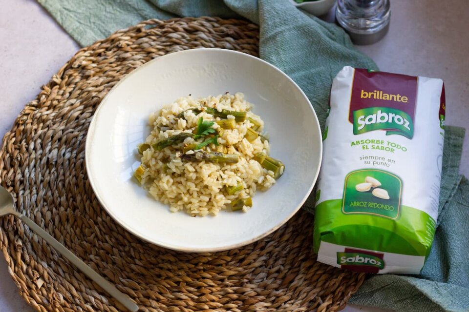 Receta de arroz con espárragos