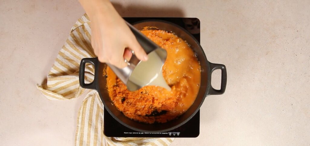 Paso a paso arroz a la napolitana caldo