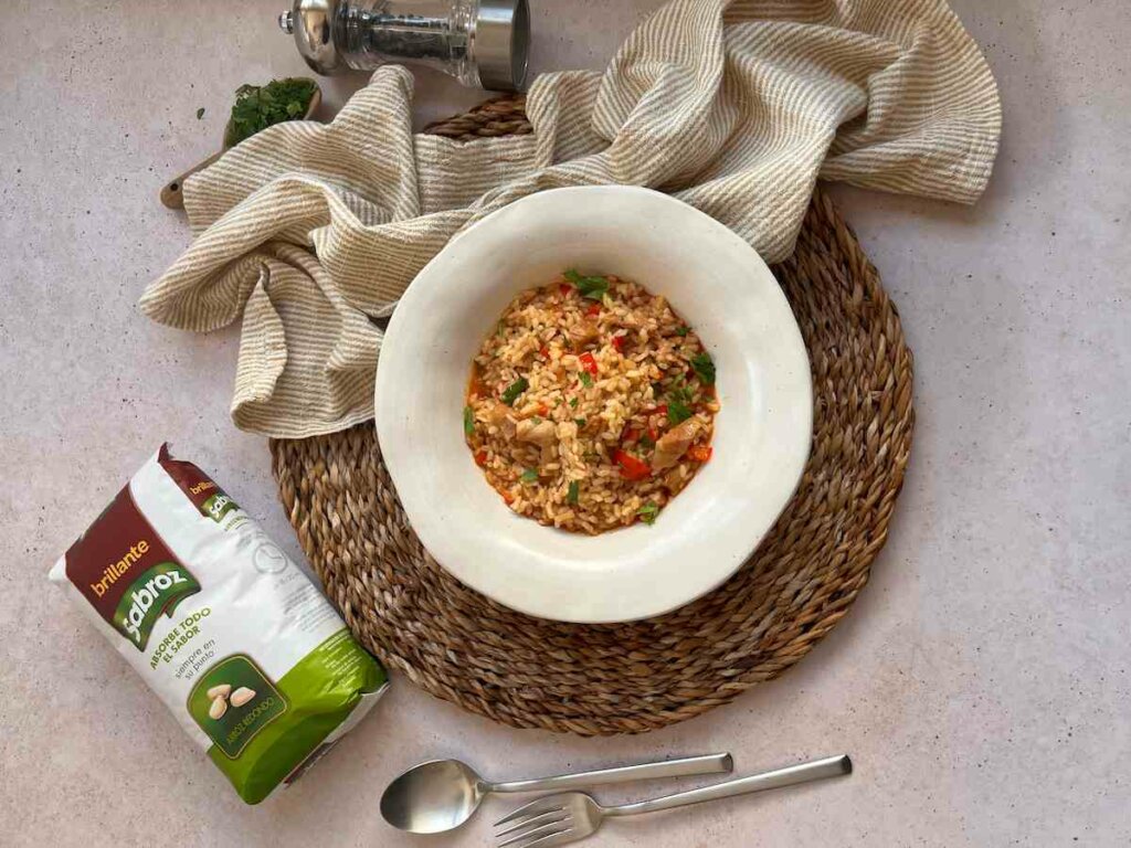 Paso a paso arroz con callos emplatar