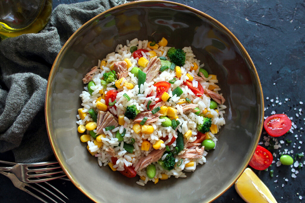 almuerzos de verano ensalada de arroz