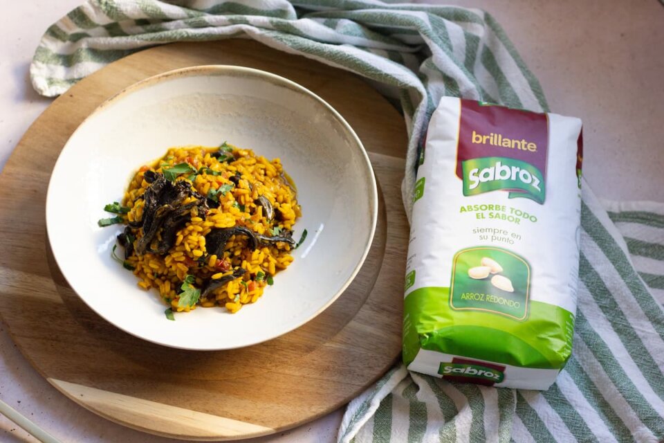 Arroz con trompetas de la muerte: Receta paso a paso