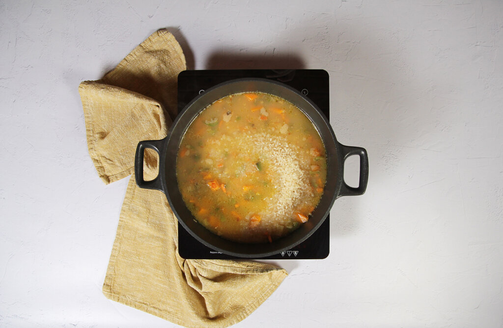 arroz con merluza y verduras 