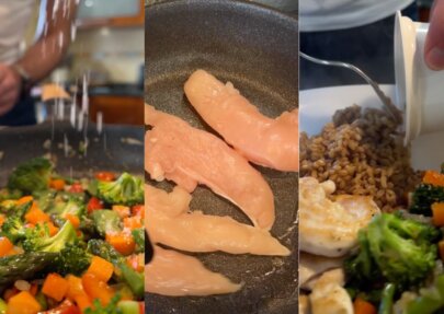 Avena con Verduras y Pollo