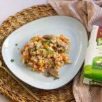 Arroz con verduras y champiñones