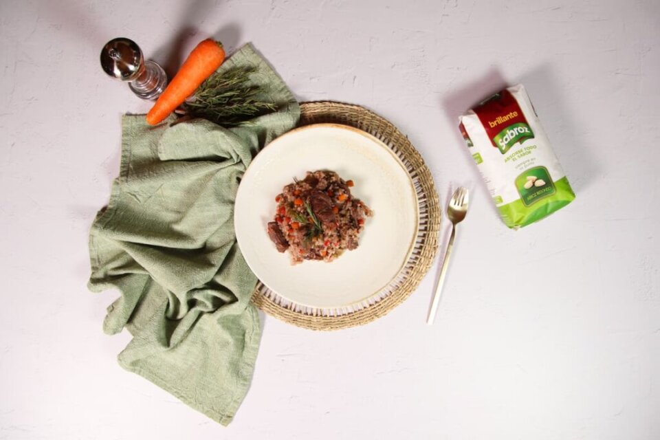 Arroz con carrilleras de cerdo