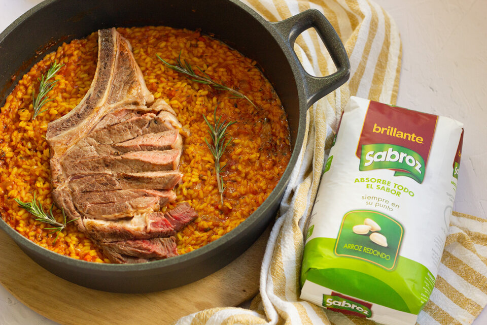 Arroz con chuletón: Receta fácil de preparar