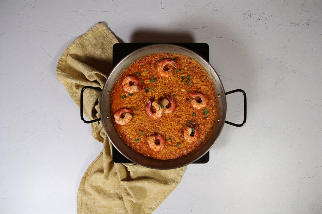 paella con gambones