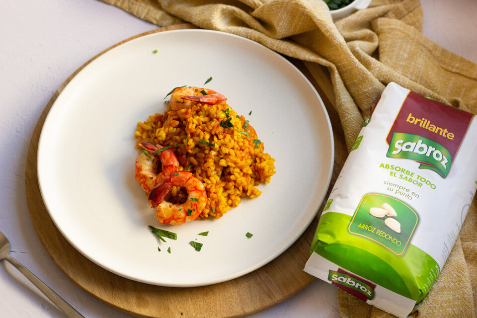 Paella con gambones: Receta de cocina