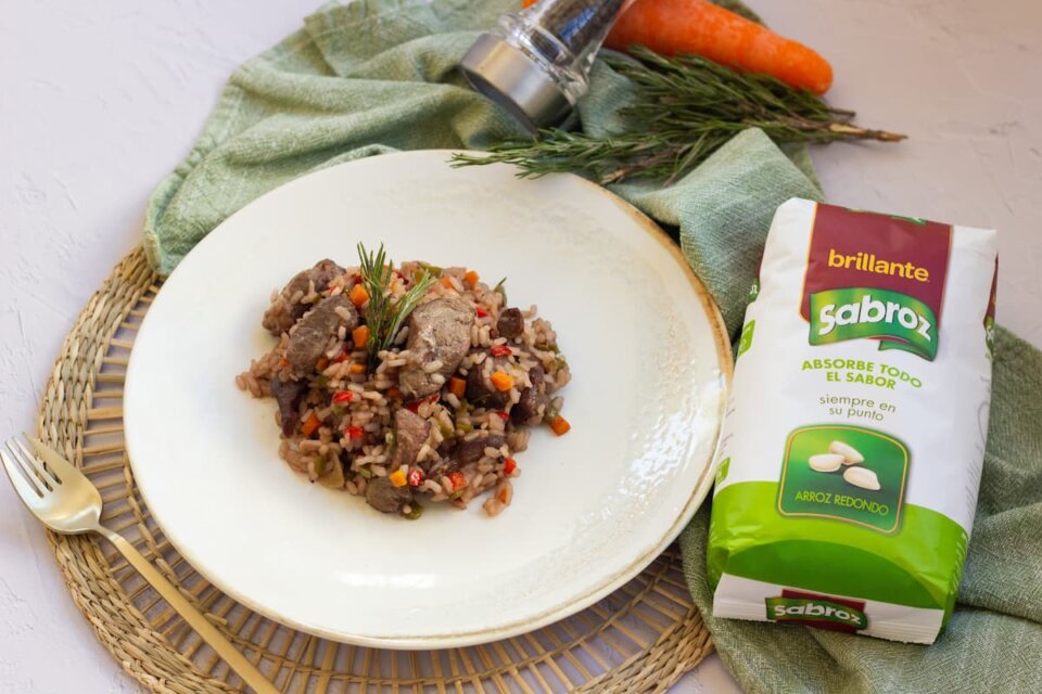 Arroz con carrilleras de cerdo