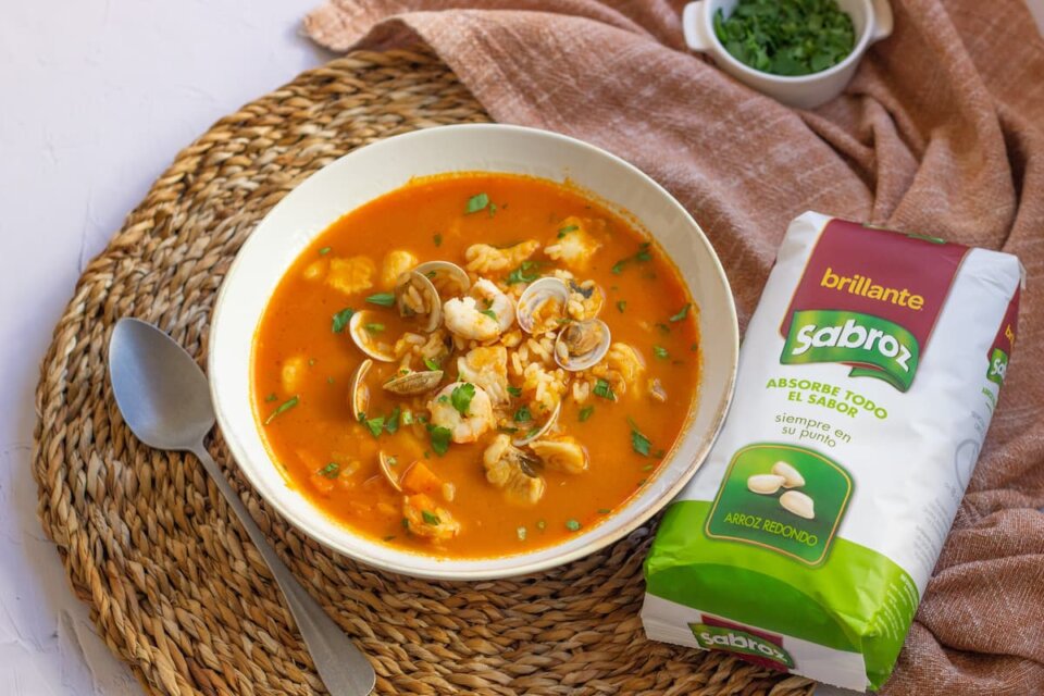 Receta de sopa de arroz y pescado