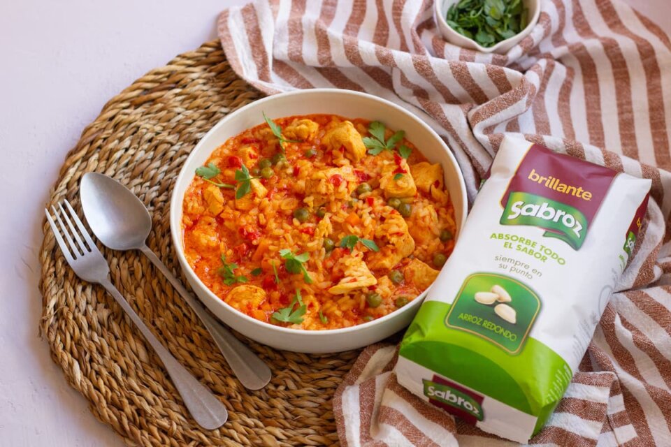 Arroz con pollo en Thermomix para niños