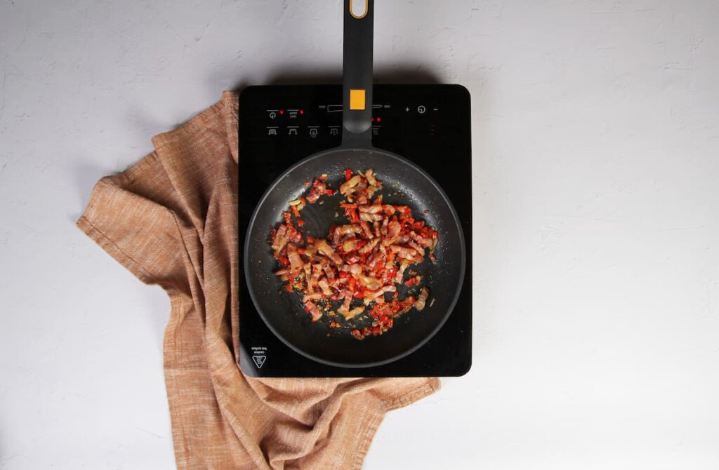 Sofrito de panceta y verduras