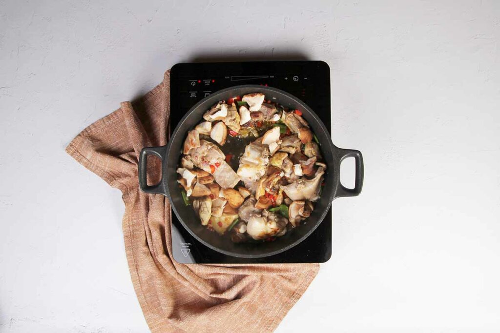 paso a paso arroz con costillas y conejo verduras