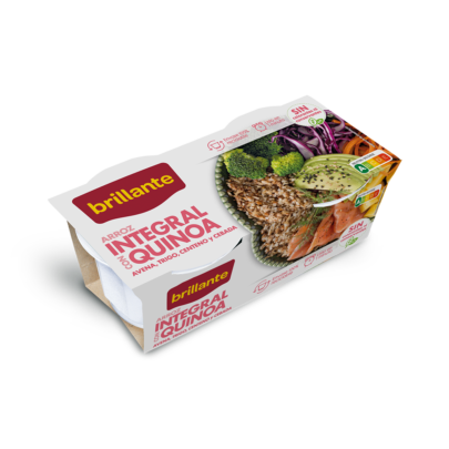 vasitos brillante arroz integral con quinoa