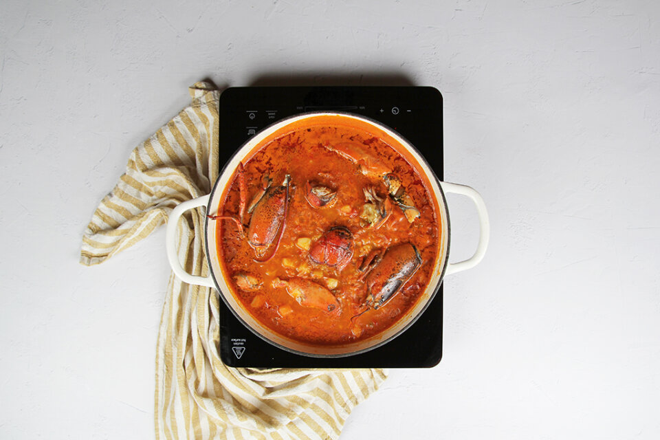 arroz caldoso con bogavante y sepia