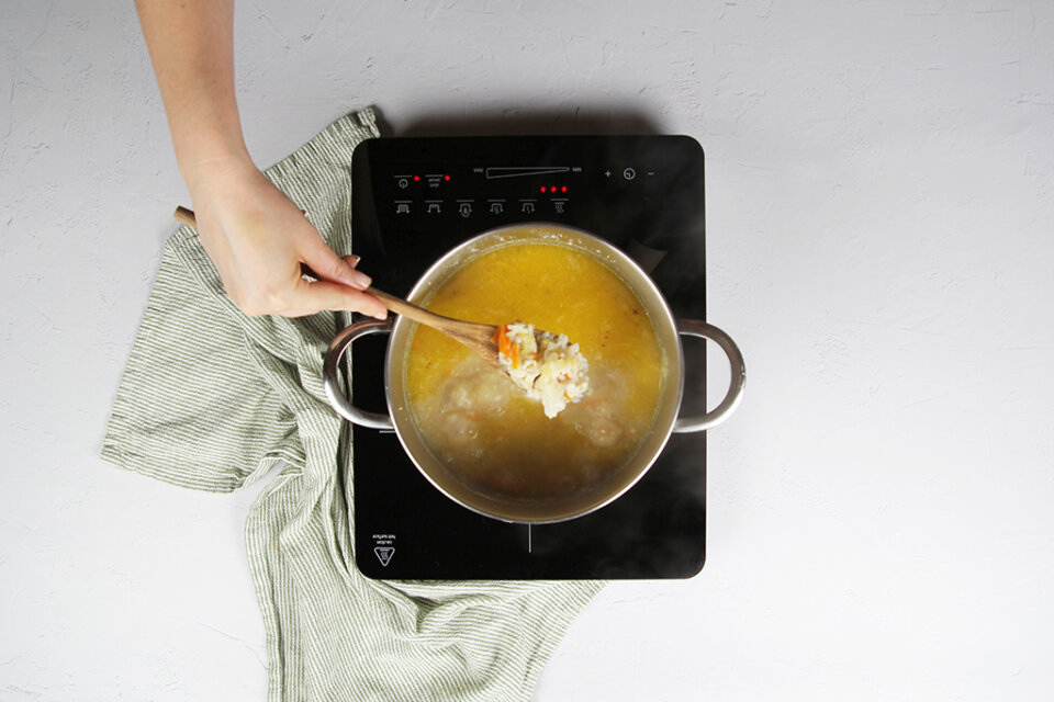 pollo en caldo con arroz