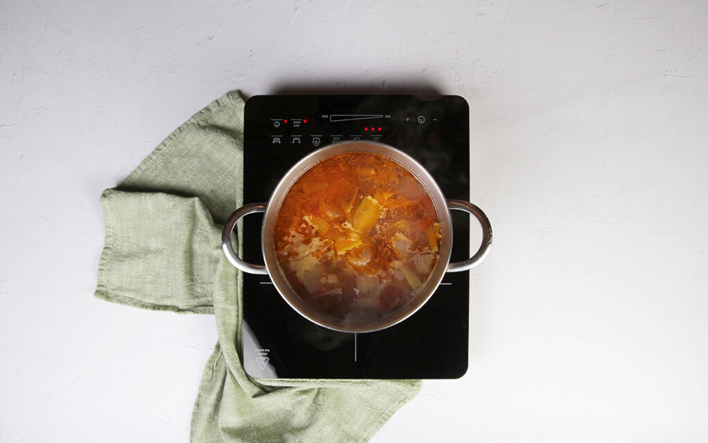 caldo de verduras cocinar