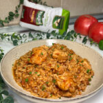 Arroz con pollo al ajillo