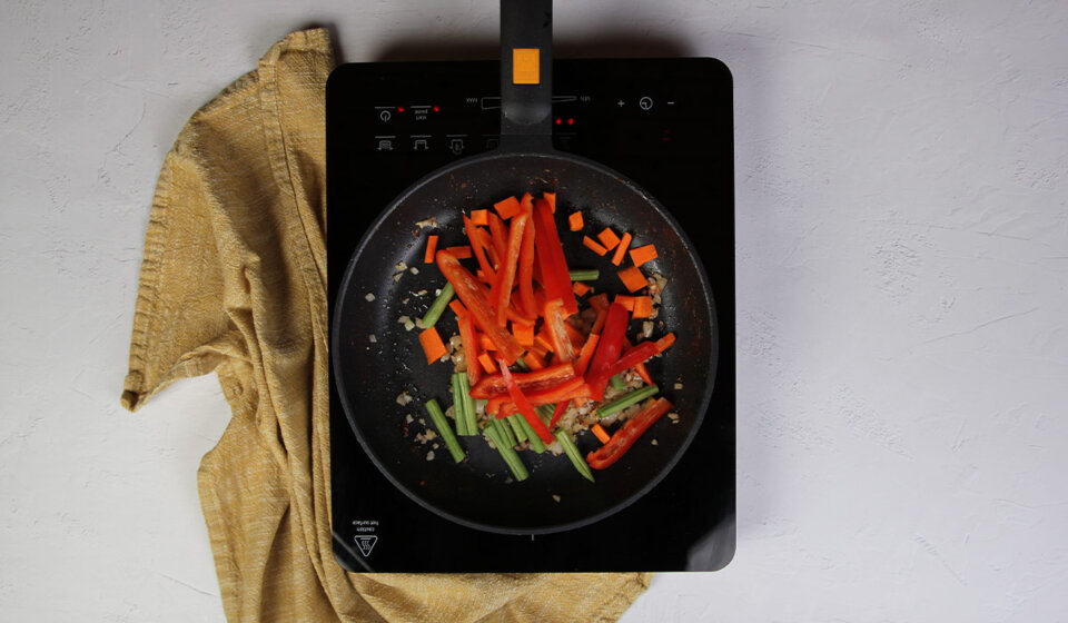 Sofreír verduras en