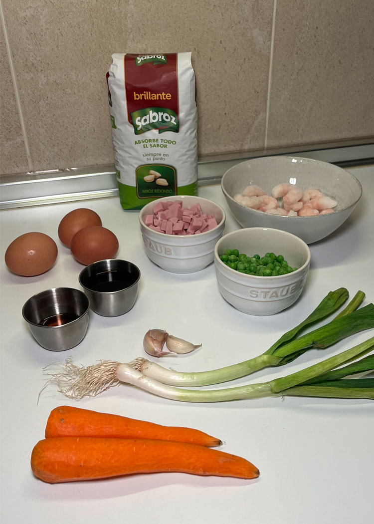 Ingredientes de arroz 3 delicias