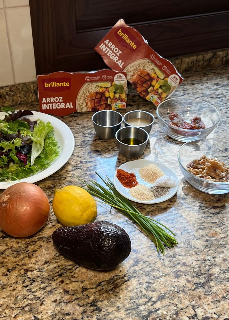 Ingredientes de Ensalada de arroz integral