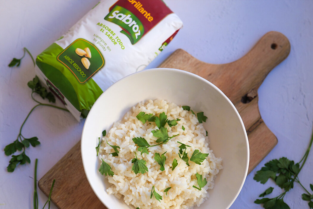 Arroz blanco en microondas