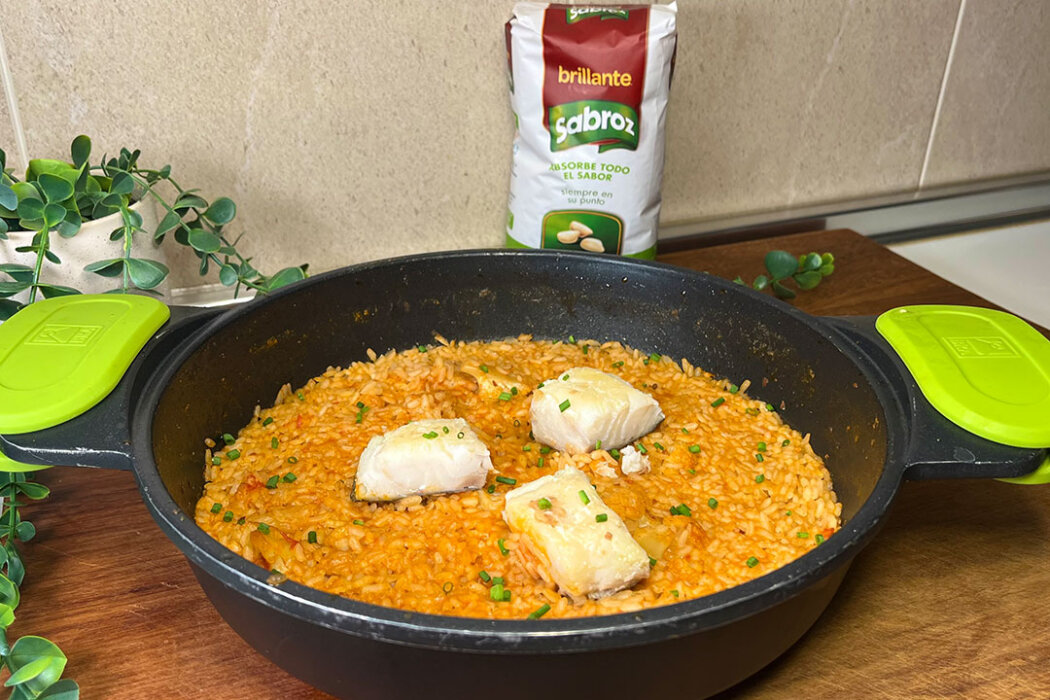 arroz con bacalao y coliflor
