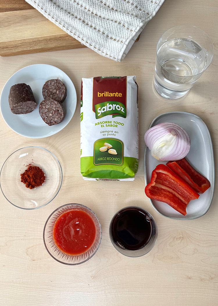 Ingredientes de Arroz con morcilla