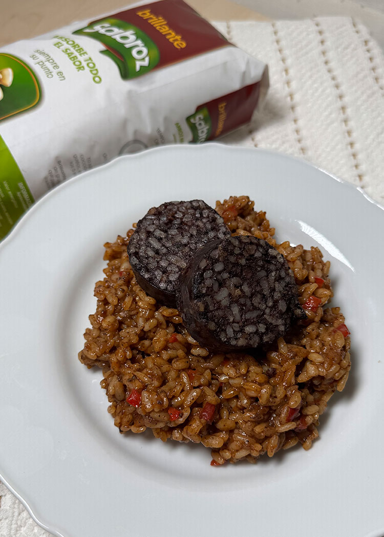 Presentación de Arroz con morcilla