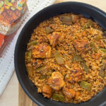Paella de arroz integral