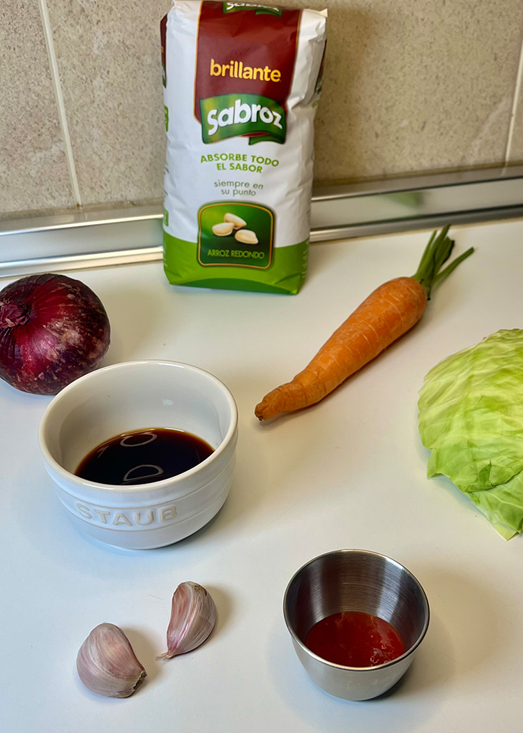 Ingredientes de Arroz con repollo