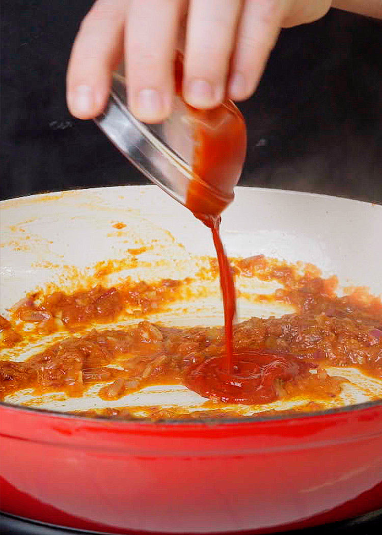 Sofrito de arroz con carabineros