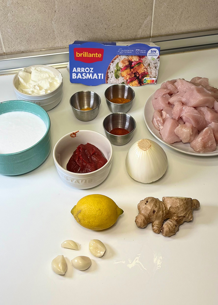 ingredientes para tikka massala