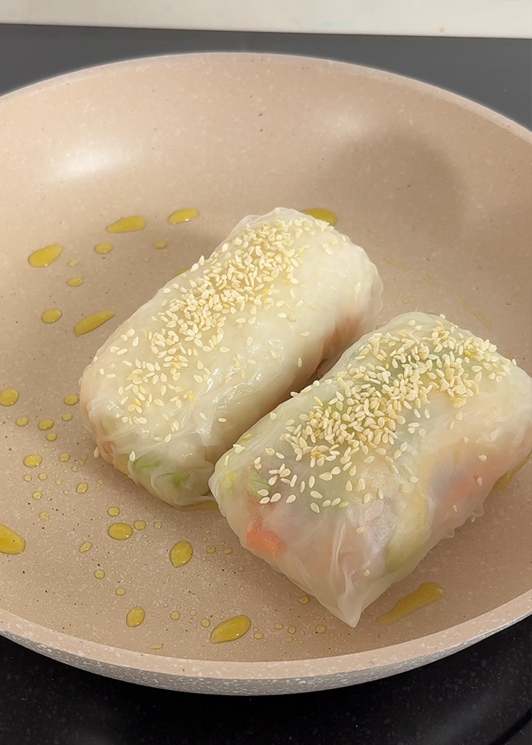 Dorar los rollitos vietnamitas