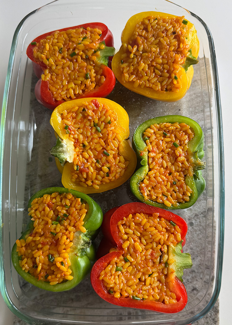 Rellenar pimientos para pimientos rellenos de arroz