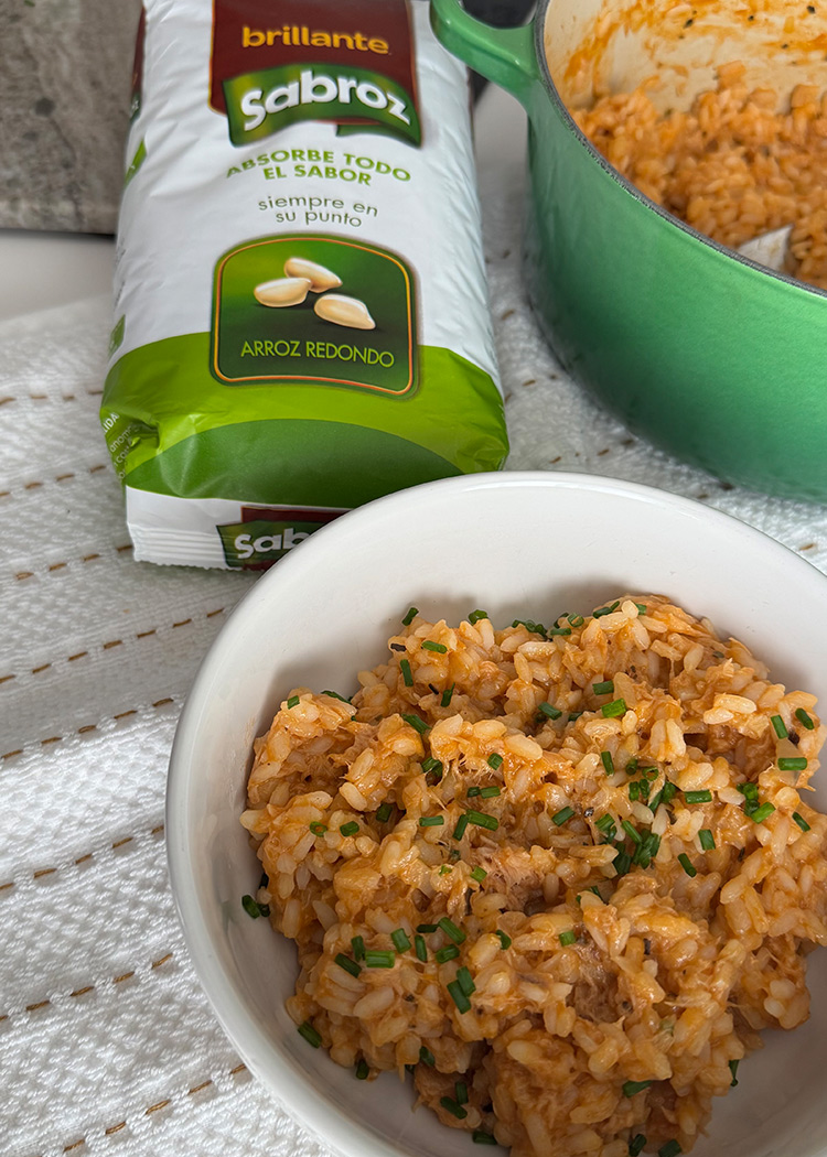 decorar arroz con atún