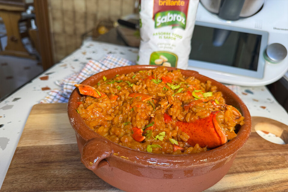 arroz con bogavante en thermomix