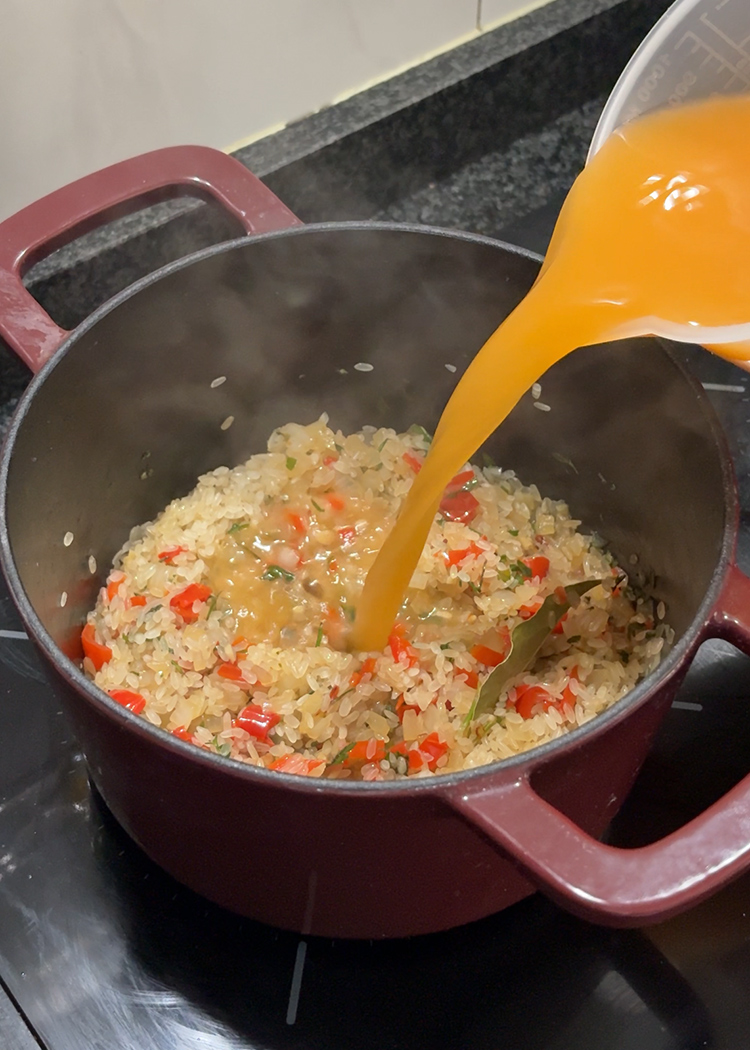 caldo para arroz con almejas