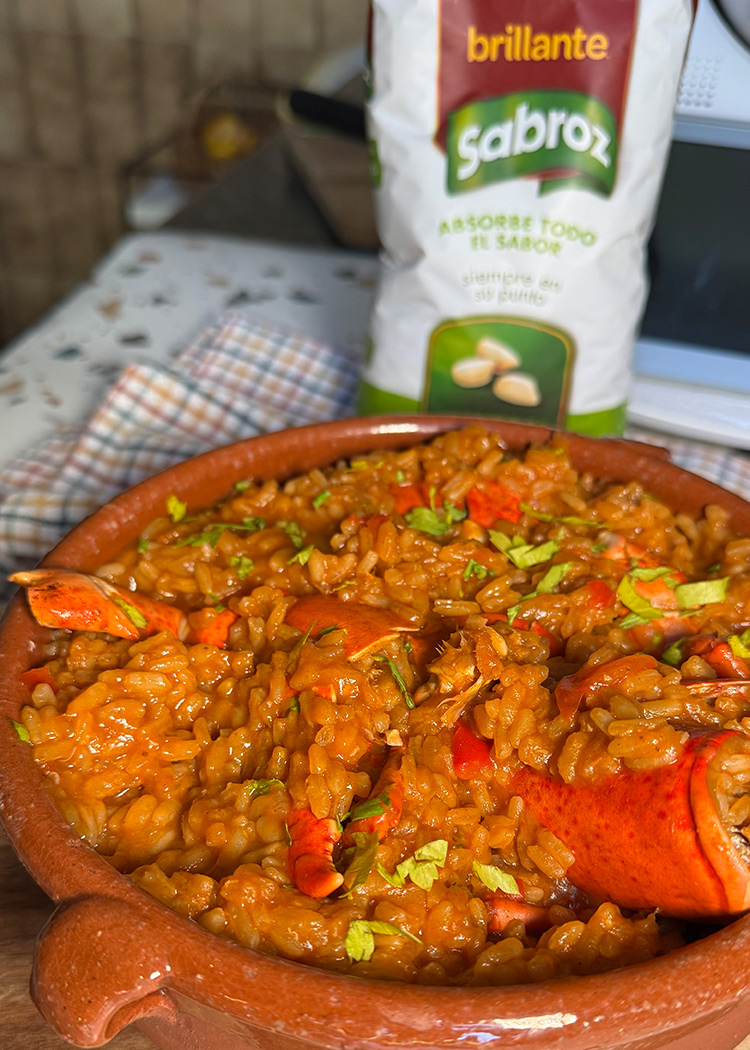 reposo para arroz con bogavante en thermomix