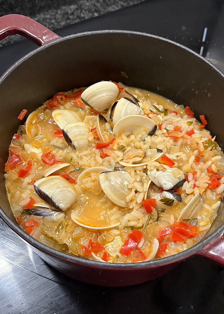 reposo para arroz con almejas