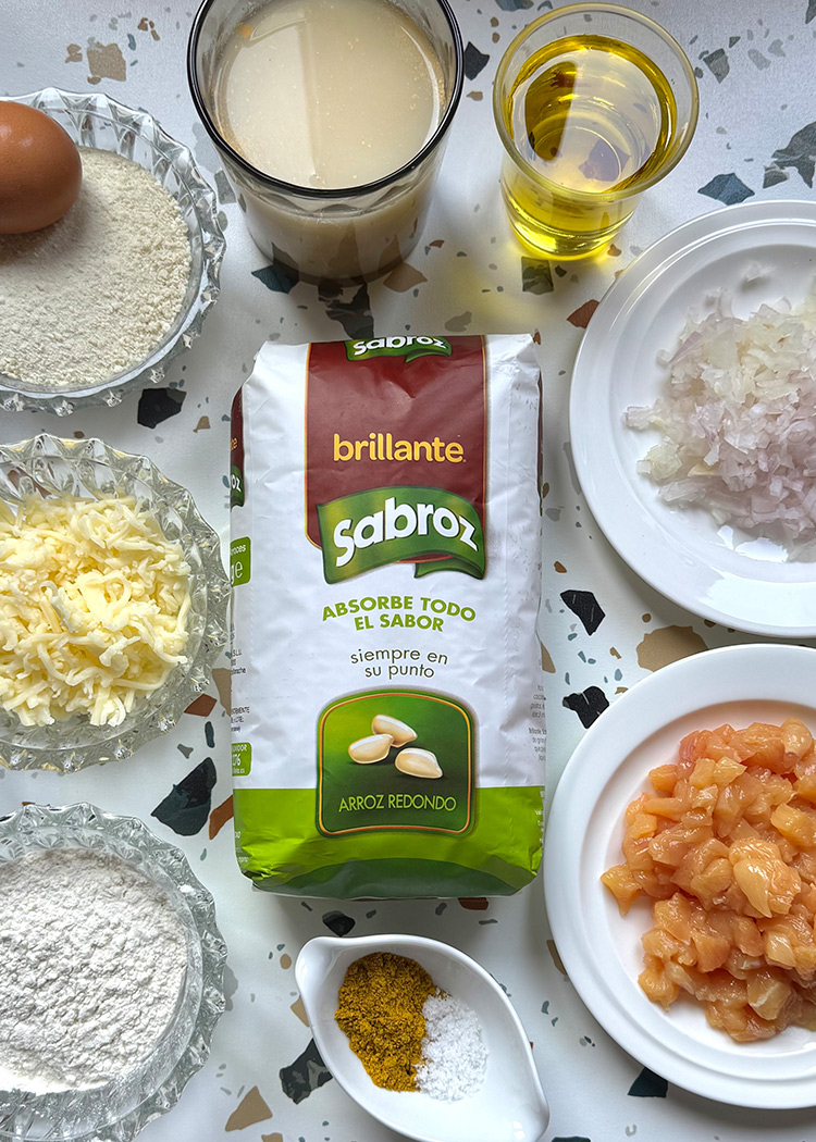 ingredientes para croquetas de arroz