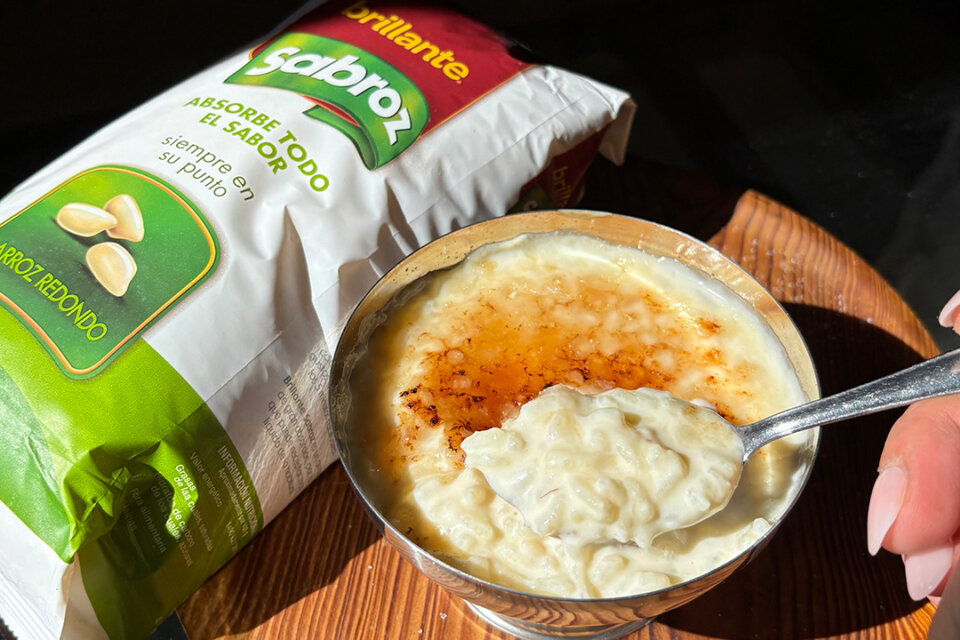 arroz con leche con nata