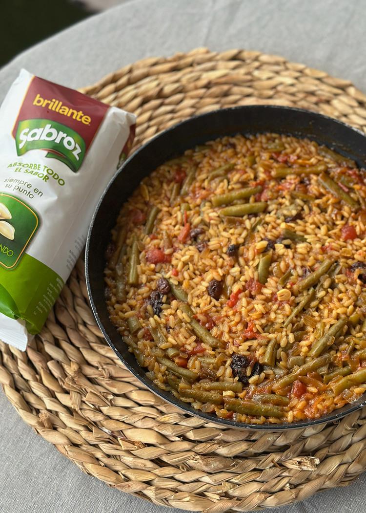 reposo para arroz con judías verdes