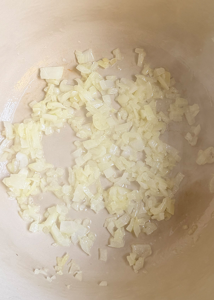 sofrito para risotto de calabaza