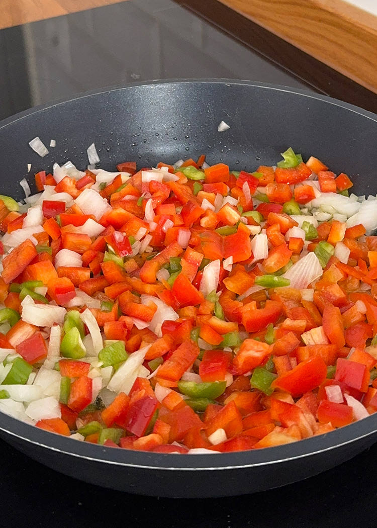 sofrito para arroz a la griega