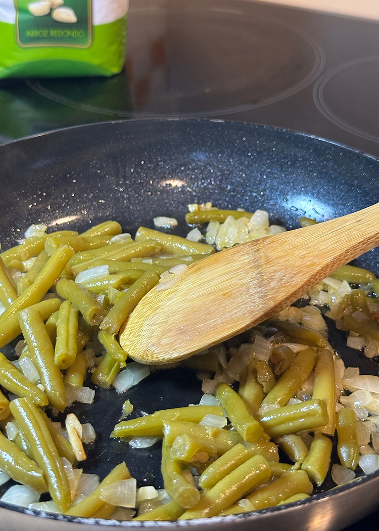 judías verdes para arroz con judías verdes
