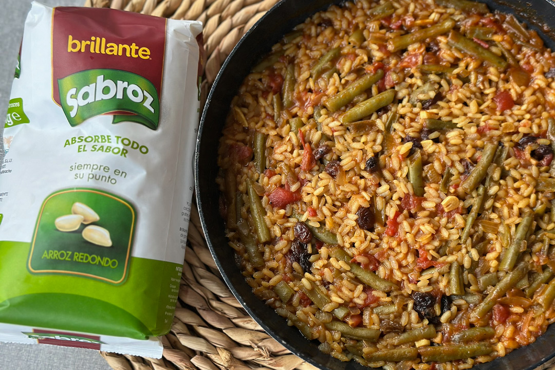 arroz con judías verdes