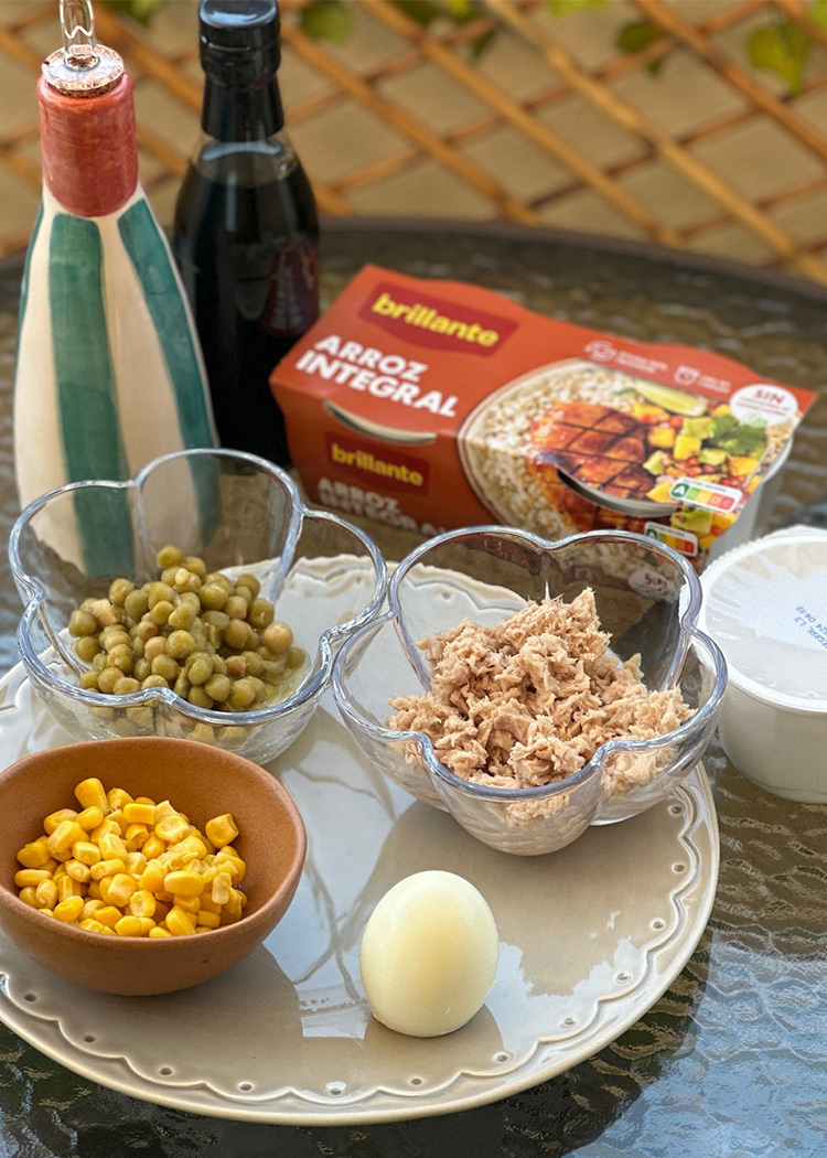 ingredientes para arroz al microondas